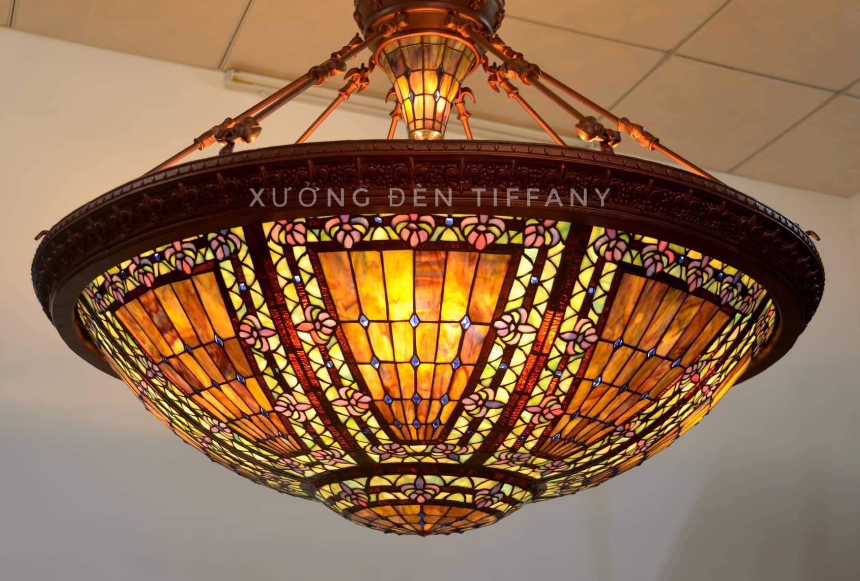 Đèn Tiffany ốp trần 110cm cực đẹp cho nhà lớn
