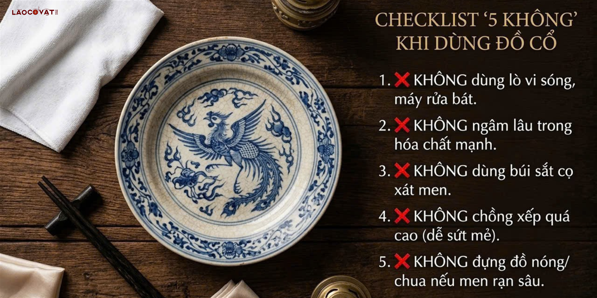 Có nên dùng bát đĩa cổ để ăn cơm hàng ngày?