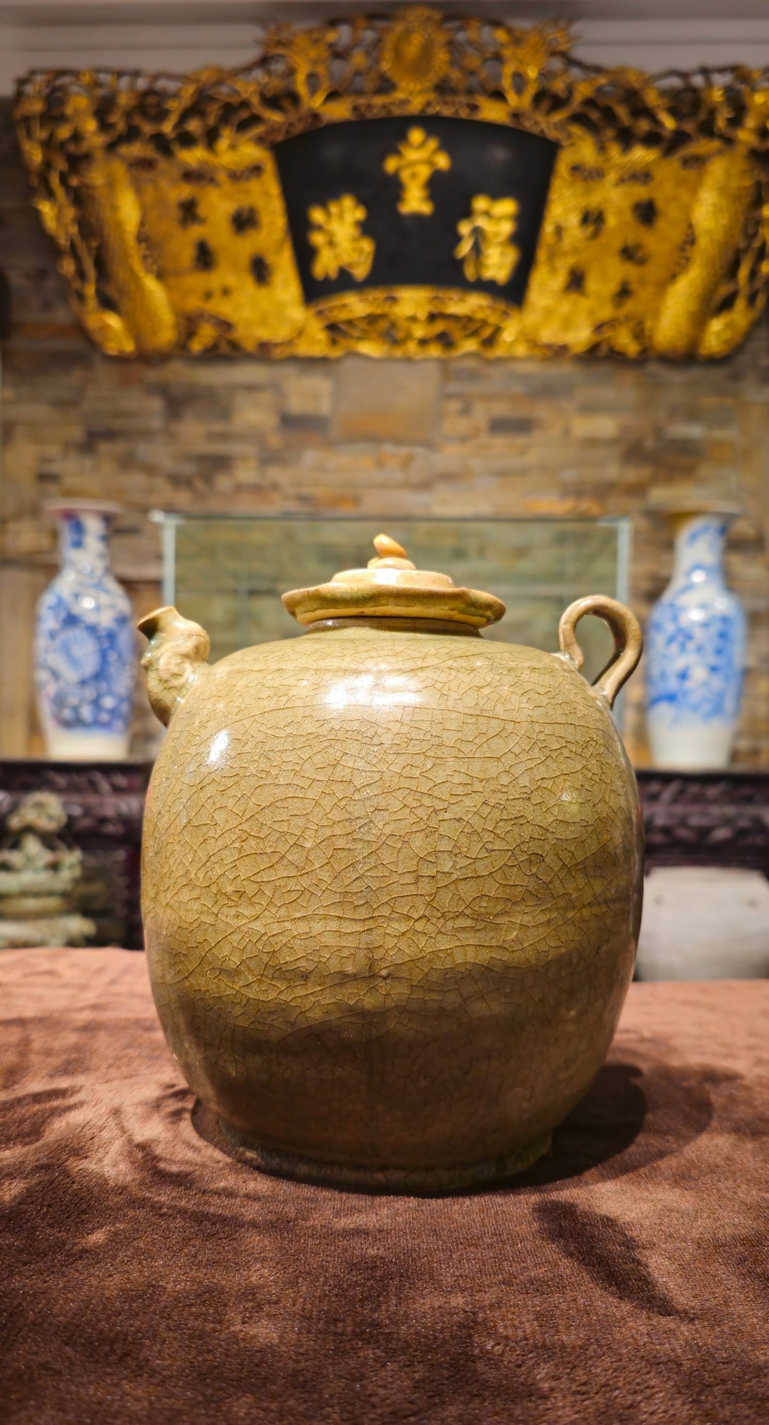 Ấm Men Ngọc Xanh Dưa Trần-Lê