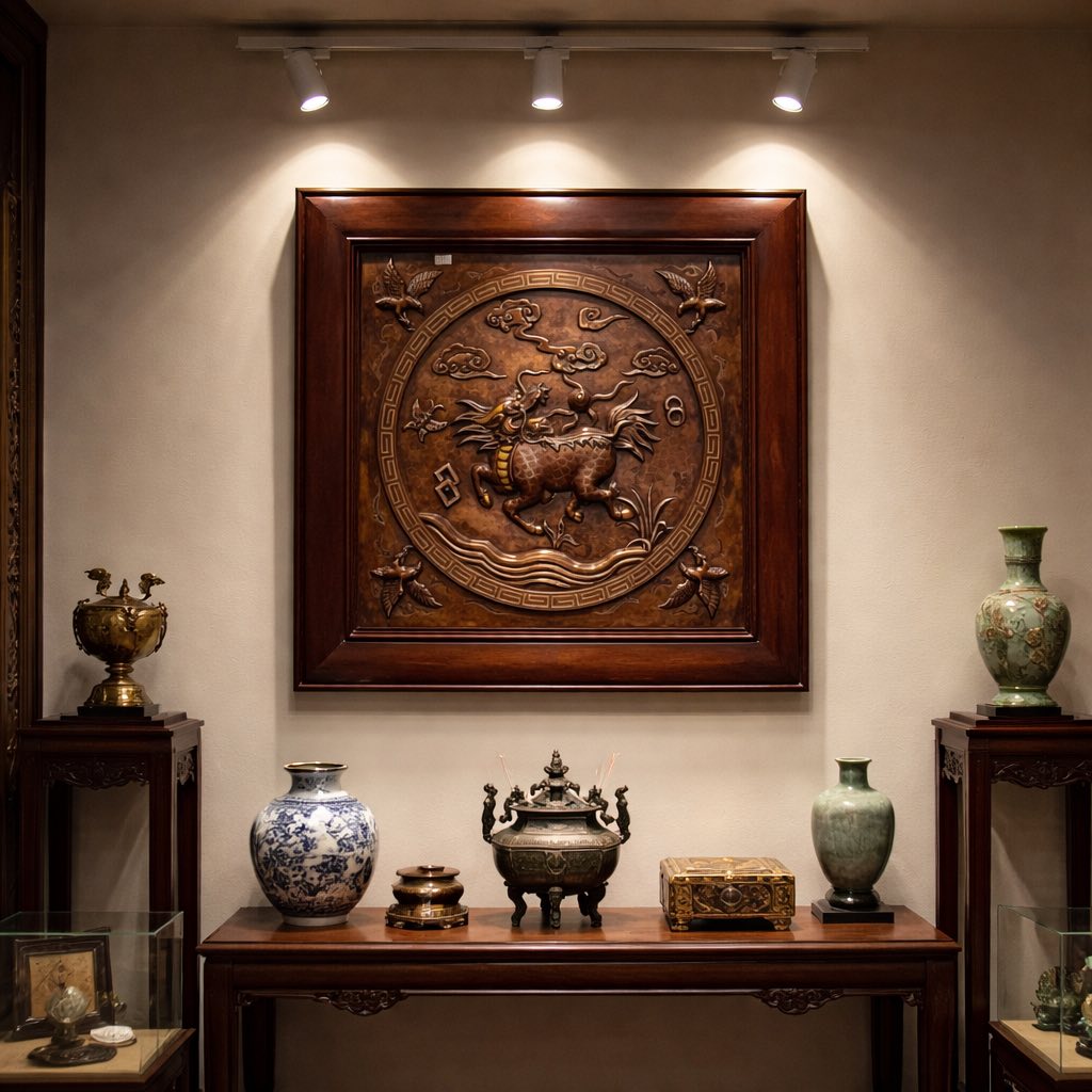 Lân vương Đại Nghiệp Miên Diên khảm tam khí