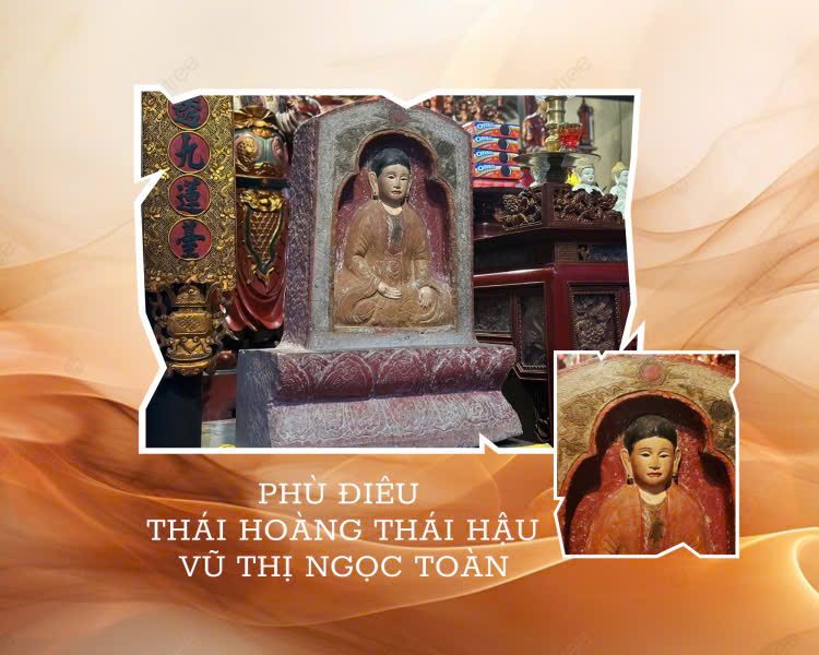 Phù điêu thái hoàng thái hậu Vũ Thị Ngọc Toản.