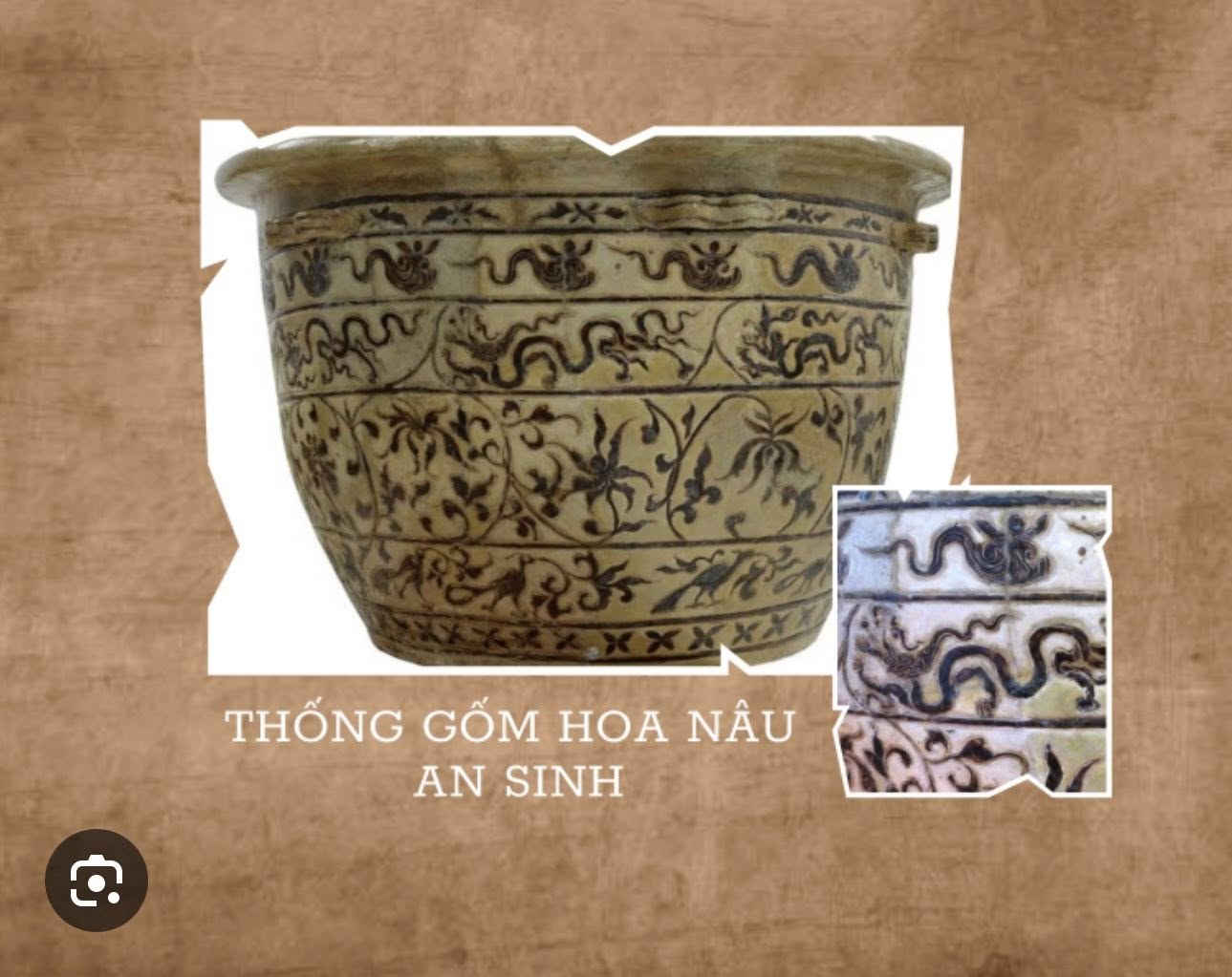 Thống Gốm Hoa nâu An Sinh