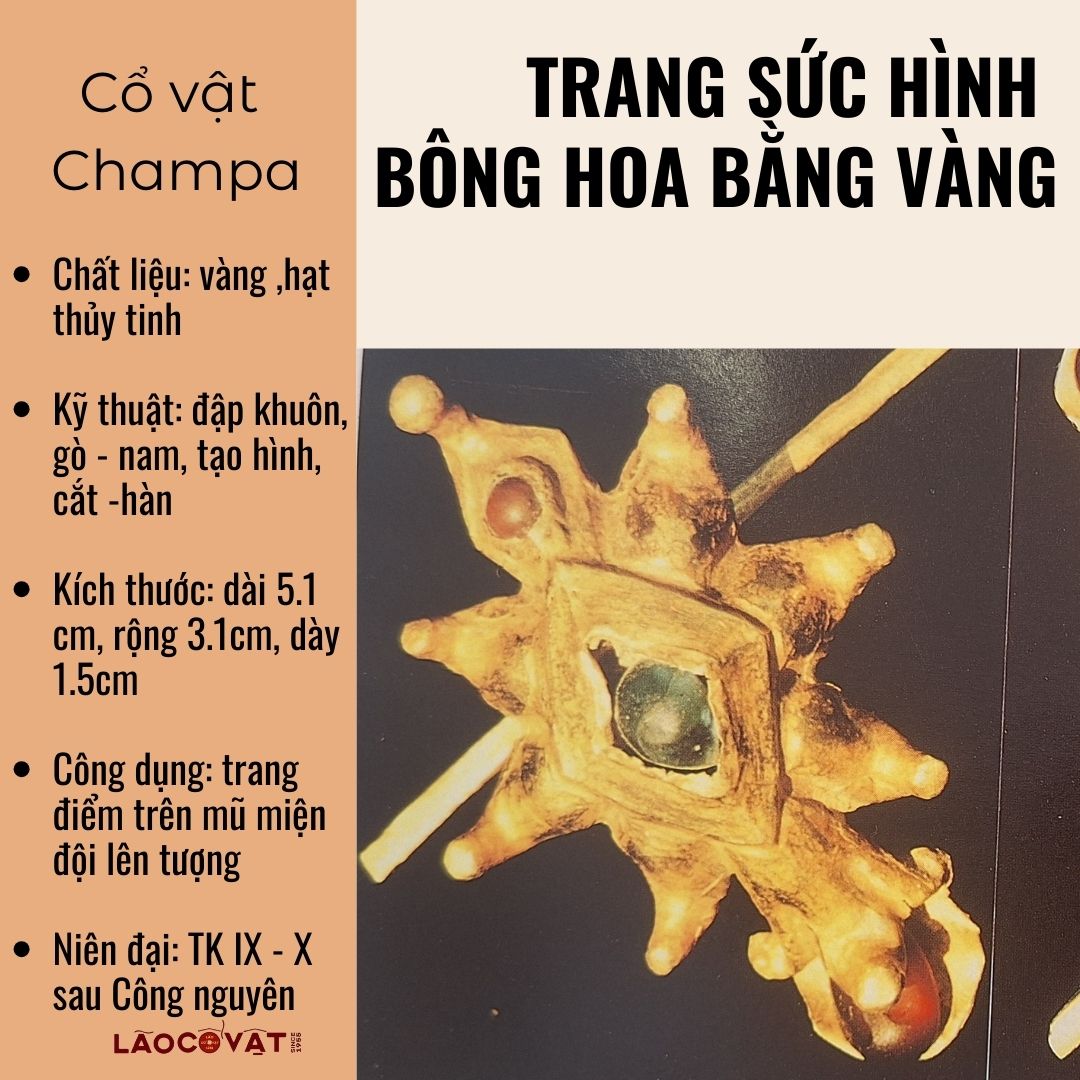 TRANG SỨC HÌNH BÔNG HOA BẰNG VÀNG - GOLD FLOWER-SHAPED ORNAMENTS