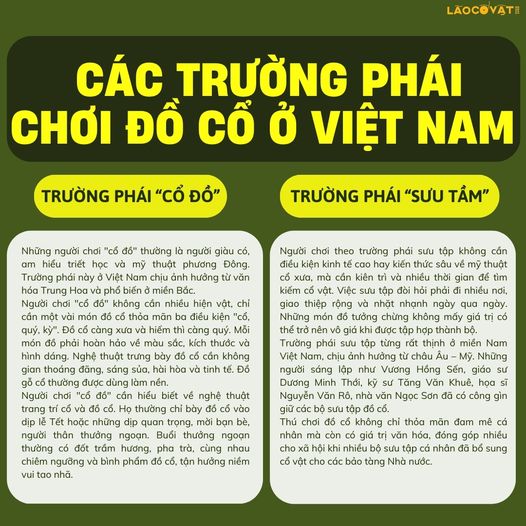 Các trường phái chơi đồ cổ ở Việt Nam