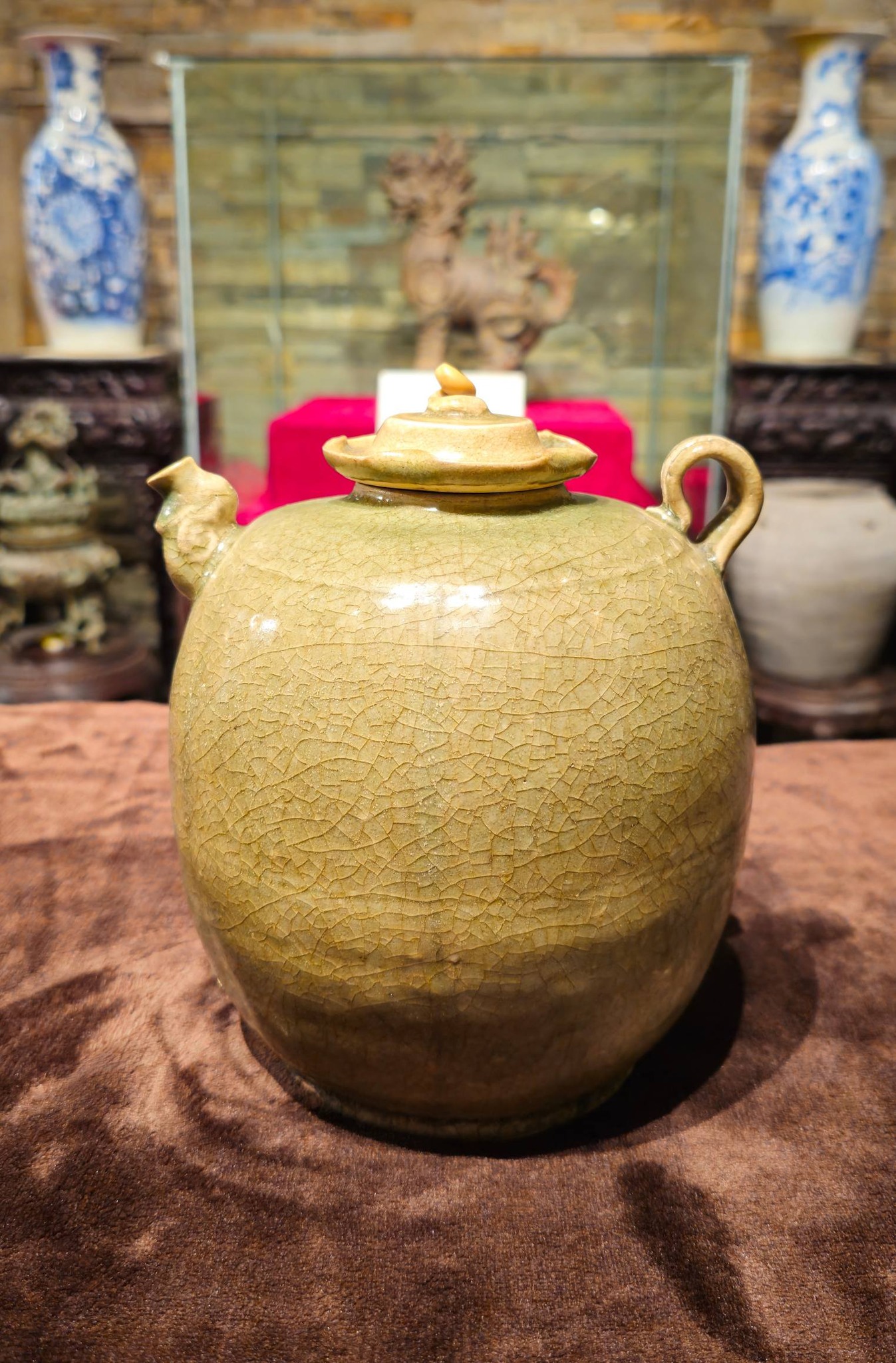 Ấm Men Ngọc Xanh Dưa Trần-Lê