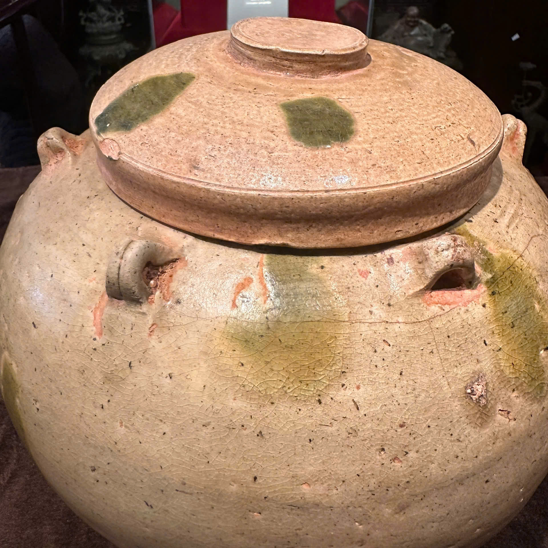 Lọ Gốm 6 Chấu đầu Công Nguyên