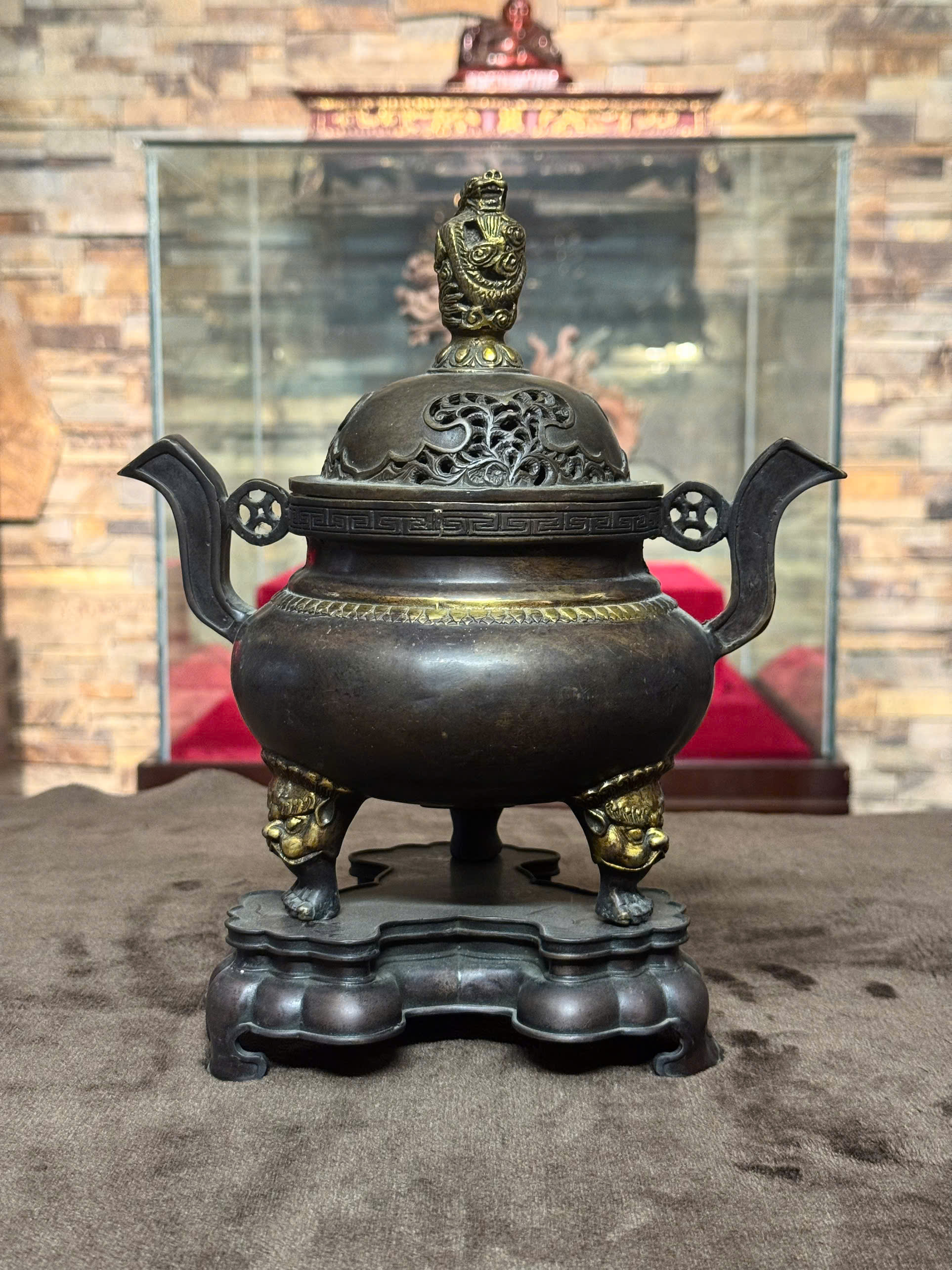 Đỉnh Trầm chất liệu đồng